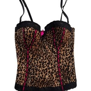 Victoria's Secret Leopard Print Shapewear with Black and Pink Accents